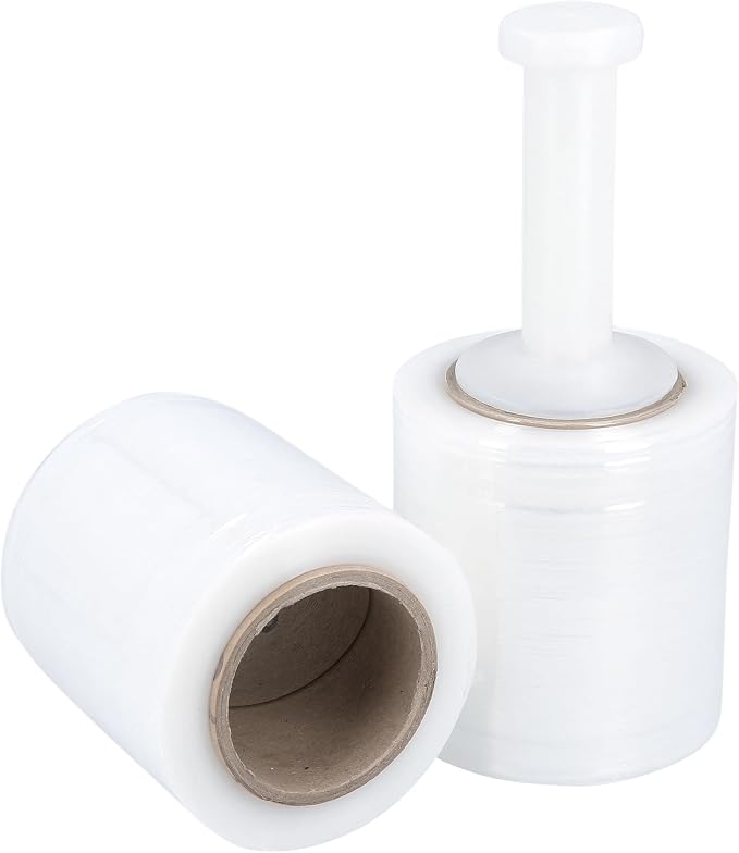 PSBM Mini Stretch Wrap with Handle, 12 Pack, 5 Inch x 1000 Feet, 45 Gauge by PackagingSuppliesbymail