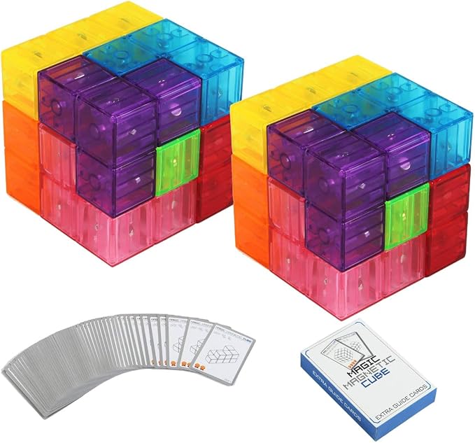 2-Pack Wtohobby Magnetic Soma Cube Block- Children's Educational Toys Magnetic by Wtohobby