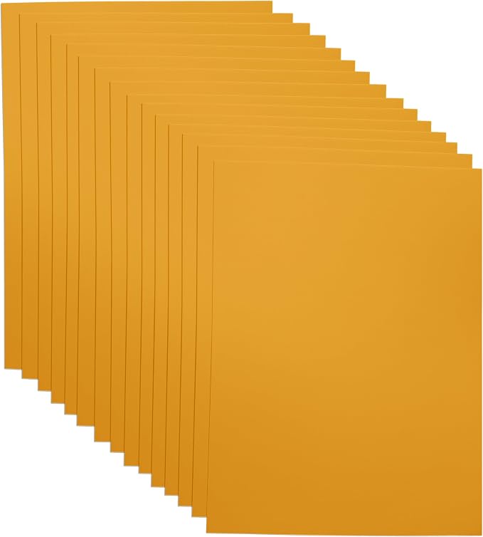 Mustard EVA Foam Sheets for Crafts, 9 x 12 Inch, 2mm Thickness – Ideal for DIY by Ader+Products