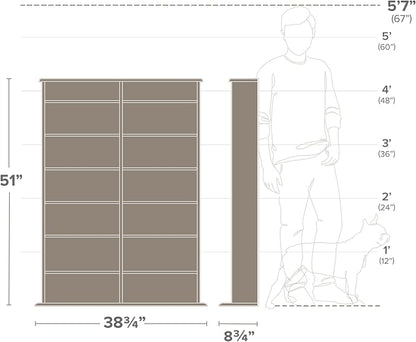 Prepac 2 Column Display Cabinet Media Storage, 38.75" Wide - Image 4