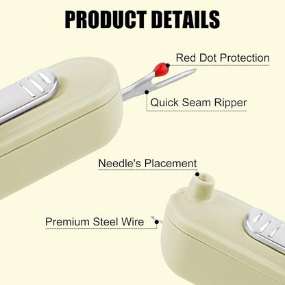 Needle Threaders, 2 in 1 Plug-in Needle Threader Seam Ripper Tool, Automatic - Image 3