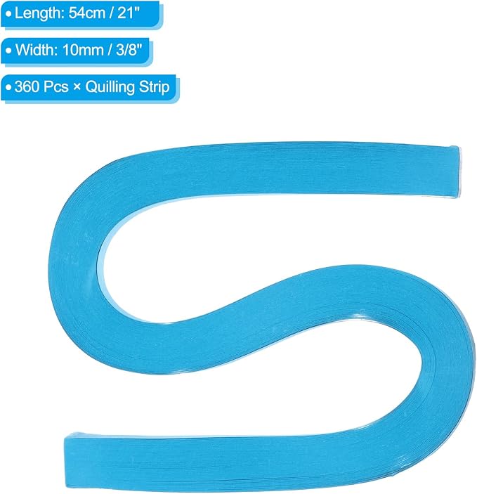 PATIKIL 360pcs Quilling Paper Strips Paper Flowers Quilling Kits 3/8" Origami - Image 2