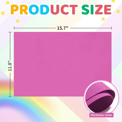 20 PCS EVA Foam Sheets DIY Handcraft Materials 1mm Thick 15.7 x 11.8 Inches - Image 2