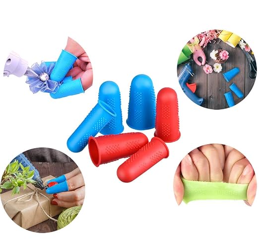 30 Pieces Silicone Hot Glue Gun Finger Caps, 5 Colors Finger Guard Protectors - Image 6