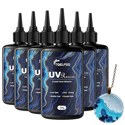 UV Resin, 1500g High Gloss & Clear & Solar Cure Sunlight Activated Glue Hard by Unknown