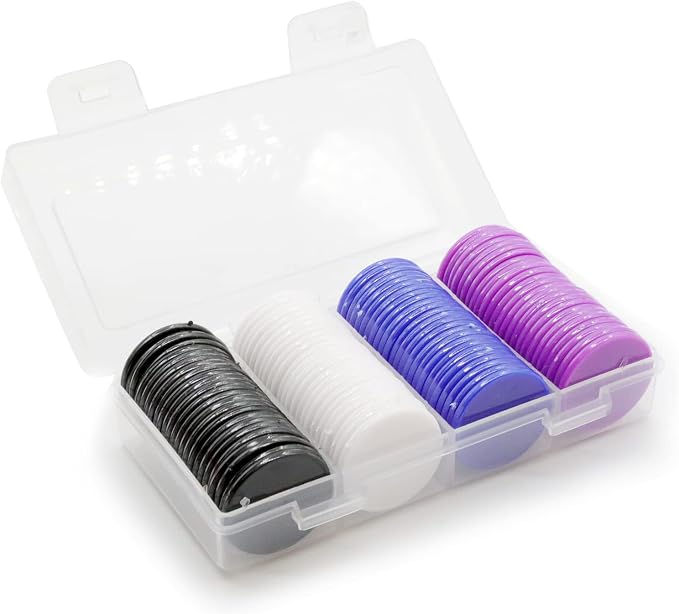 Set of 100 Opaque Plastic Learning Counters Mini Poker Chips Game Tokens - Image 6