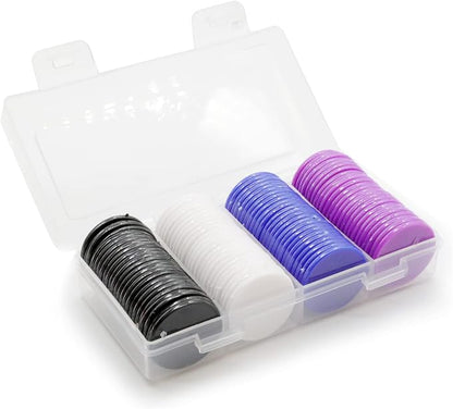 Set of 100 Opaque Plastic Learning Counters Mini Poker Chips Game Tokens - Image 2