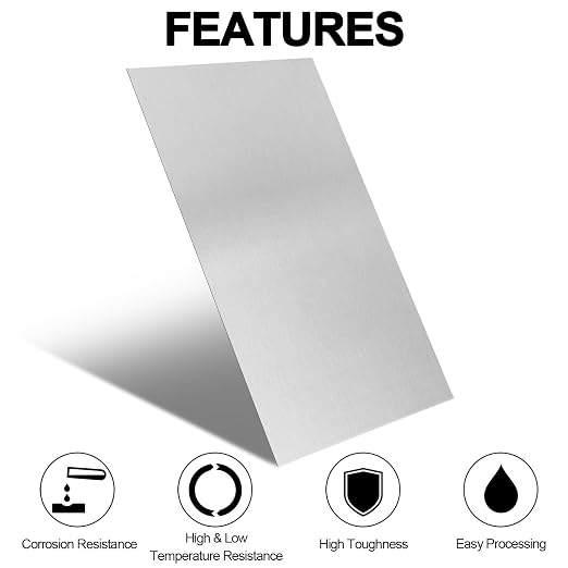 304 Stainless Steel Sheets Metal 10" x 17" x 1/64" Inch 304 Stainless Steel - Image 2