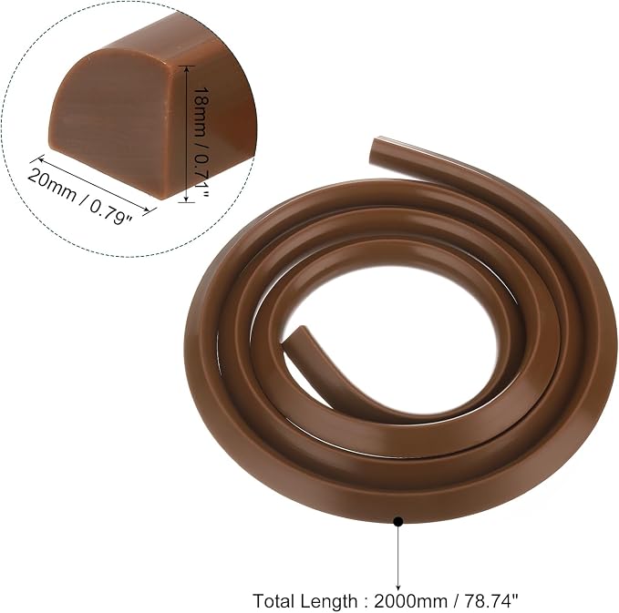 uxcell Flexible Molding Trim, 79 Inch Flexible Quarter Round Molding Silicone - Image 2