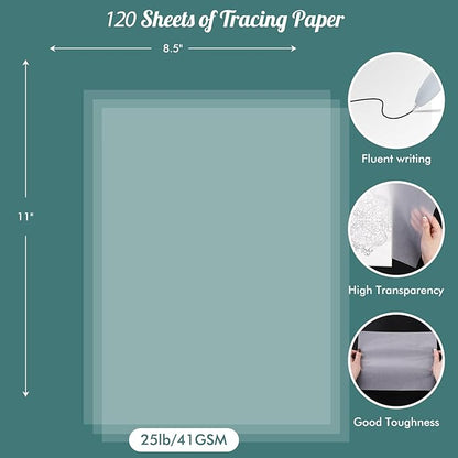 120 Sheets 8.5”x 11” Tracing Paper - Image 2