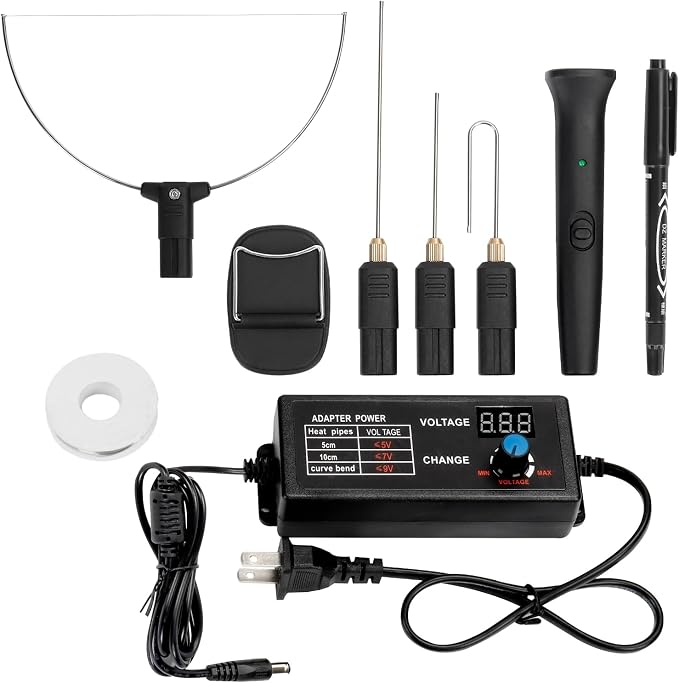 Foam Cutter Tool with Digital Voltage Controller, 100-240V /18W 4 in 1 Hot Foam by GENFIZA