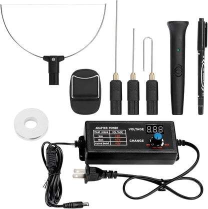 Foam Cutter Tool with Digital Voltage Controller, 100-240V /18W 4 in 1 Hot Foam by GENFIZA