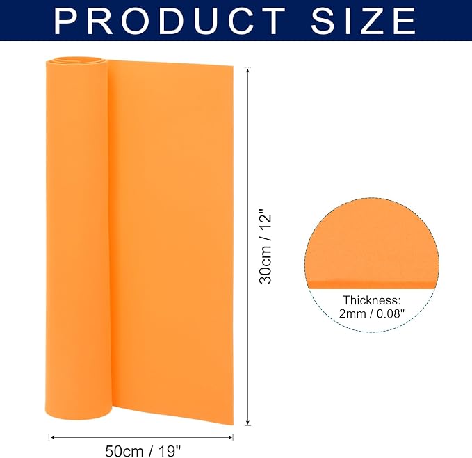 MECCANIXITY Foam Sheets Crafts 19x12 Inch 2mm EVA Craft Foam Paper Foam Sheets - Image 2