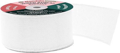 Mandala Crafts White Burlap Wired Ribbon 2 Inches Wide Jute Ribbons - Image 2