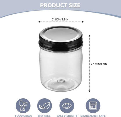 novelinks 8 oz Clear Plastic Jars - Image 2