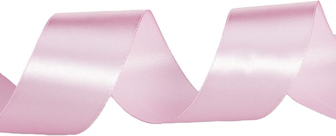 1 1/2 Inch Pink Solid Satin Ribbon, 50 Yards Craft Fabric Ribbon - Image 3