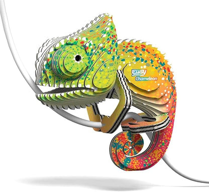 Eugy Chameleon 3D Puzzle, 31 Piece Eco-Friendly Educational Toy Puzzles by BringHomeYourWildEUGY