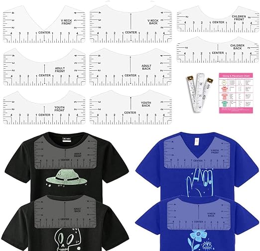 Vowlove Tshirt Ruler Guide for HTV Vinyl Heat Transfer Vinyl by Vowlove