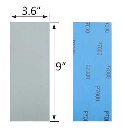 20Pcs 9 x 3.6 Inchs 7000 Grit Wet and Dry Handmade Universal Sanding Sheets - Image 2