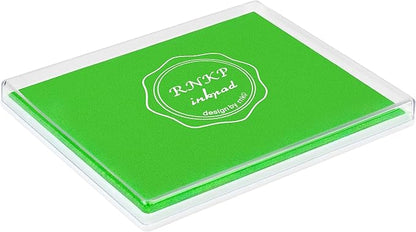 RNKP Large Green Ink Pad for Rubber Stamps, 5 × 4 inch Ink Stamp Pads Permanent by RNKP