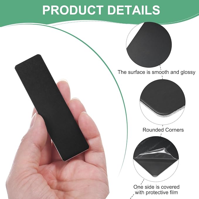 20-Pack Anodized Aluminium Laser Engraved Mount Metal Plate 3x1x0.03 Inch - Image 2