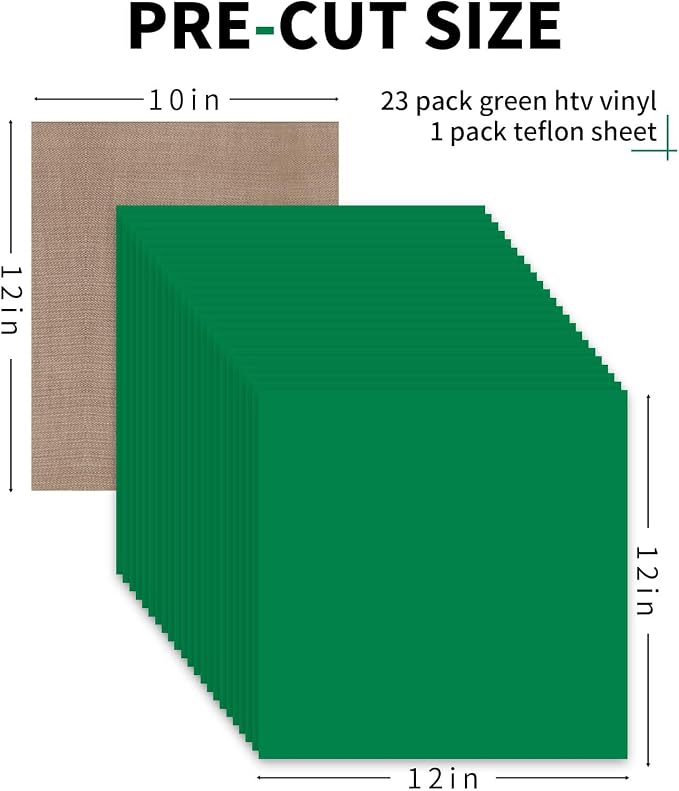 HTVRONT Green HTV Heat Transfer Vinyl - Image 2