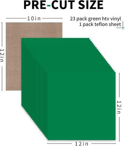 HTVRONT Green HTV Heat Transfer Vinyl - Image 2