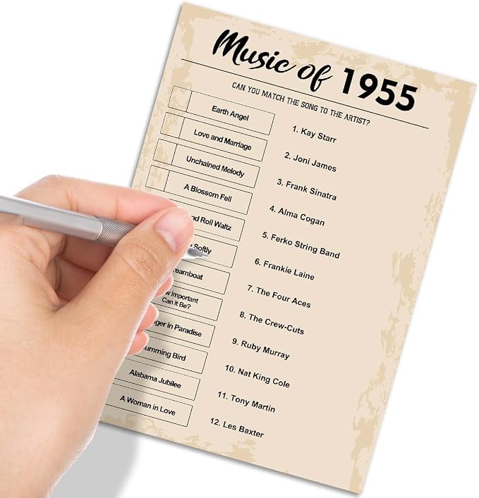 QUPT 70th Birthday Party Games, Music of 1955 Games, Birthday Party Supplies - Image 4