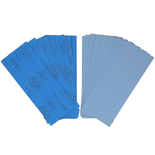 9x3.6 inch Sandpaper, 30 Sheet 5000 Grit Wet and Dry Sand Paper, Fine Precision by ADVcer