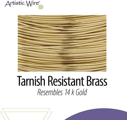 Artistic Wire, 24 Gauge Tarnish Resistant Brass Craft Wire, 205 ft - Image 3