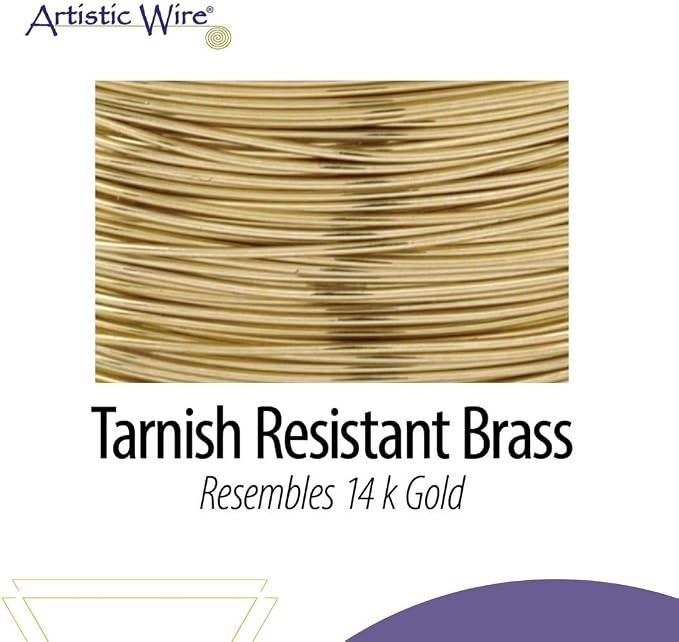 Artistic Wire, 22 Gauge Tarnish Resistant Brass Craft Wire, 124 ft - Image 3