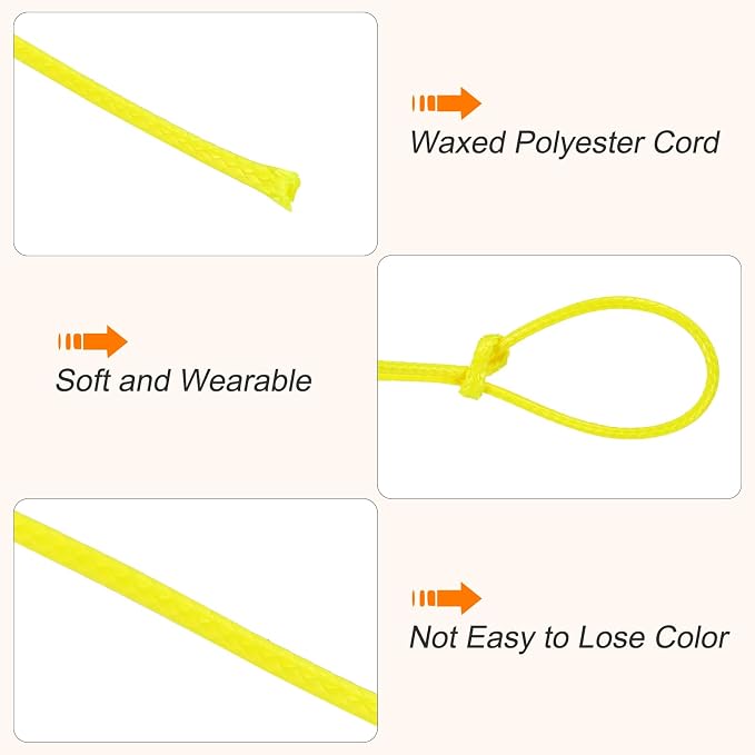 MECCANIXITY Waxed Cord 1mm Waxed Thread 87 Yard Wax String Leather Cord - Image 3