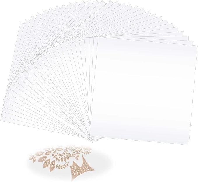 JAPCHET 50 Pcs 12 x 12 Inches PET Blank Stencil Sheets, 10 mil Acetate Sheets by JAPCHET