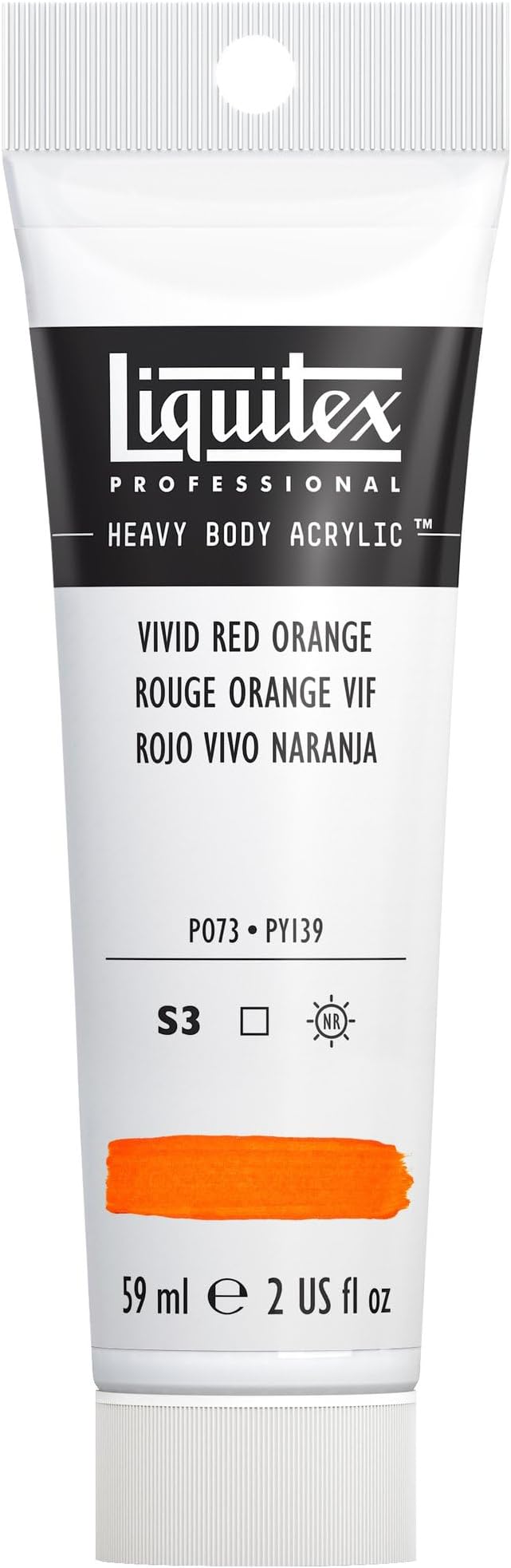 Liquitex Professional Heavy Body Acrylic Paint, 2-oz Tube, Vivid Red Orange by Liquitex