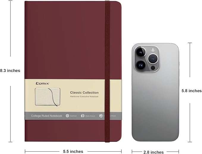 Comix Lined Journal Notebook for Women Men, Journaling Notebooks for Office - Image 2