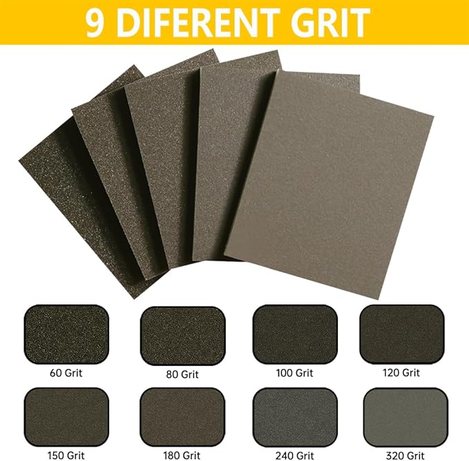 16PCS 320 Grits Sanding Sponge Fine Coarse Sanding Block, Washable and Reusable - Image 3