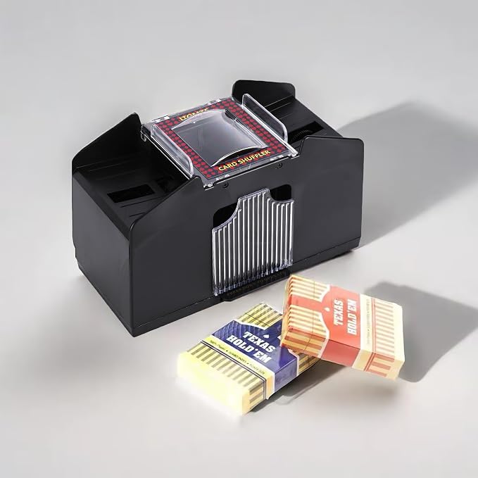 ITOME Automatic Card Shuffler, 2/4/6 Decks Electric Heavy Duty Card Shuffler by ITOMTE