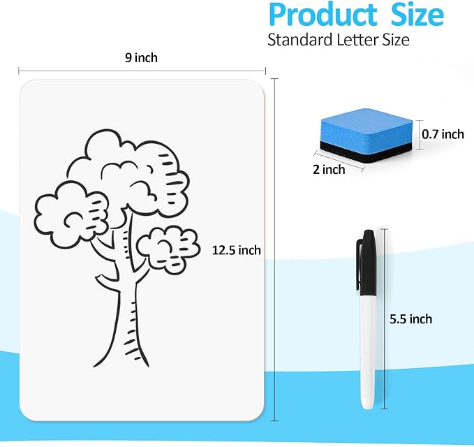 Dry Erase LapBoards, PANDRI 26 Pack Double Sided 12.5 x 9 Inch Whiteboards - Image 2