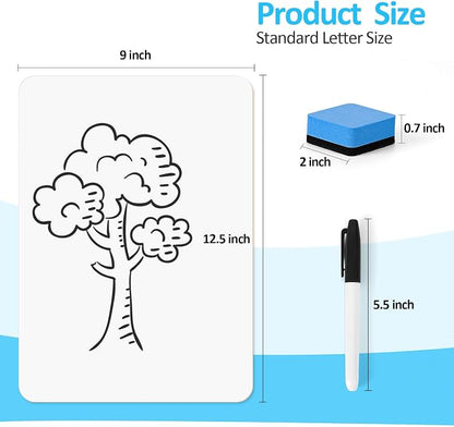 Dry Erase LapBoards, PANDRI 12 Pack Double Sided 12.5 x 9 Inch Whiteboards - Image 2