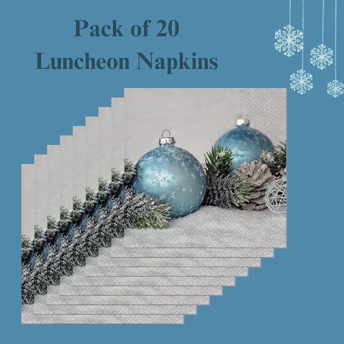 20-ct 13x13 Christmas Paper Decoupage Napkins, 3-Ply Servilletas Tissue Napkin - Image 5