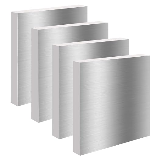 4PCS 4 x 4 x 1/2 Inch Aluminum Plate Aluminum Metal Sheet 6061 Aluminum Metal by LOYORTY