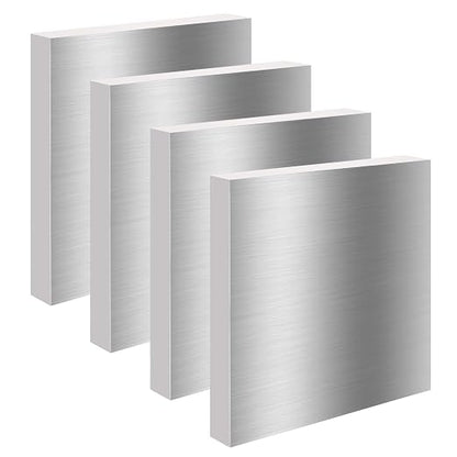 4PCS 4 x 4 x 1/2 Inch Aluminum Plate Aluminum Metal Sheet 6061 Aluminum Metal by LOYORTY