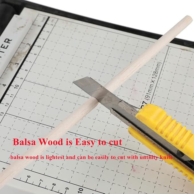 12 Pack Round Wood Dowel Rods 3/8x3/8x12 Inch Balsa Wood Sticks φ3/8 Inch - Image 6
