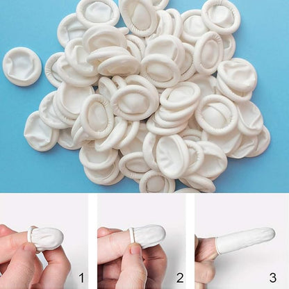 Finger Cot, Medium Finger Protectors Latex Anti-Static Finger Covers, Finger - Image 5