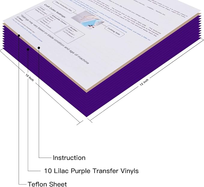 JANDJPACKAGING Purple Heat Transfer Vinyl HTV - Image 6