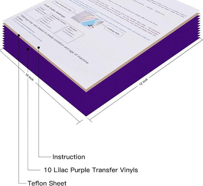 JANDJPACKAGING Purple Heat Transfer Vinyl HTV - Image 6