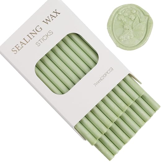 Green Wax Seal Sticks, ONWINPOR 20pcs Glue Gun Waxs Sealing Sticks by ONWINPOR