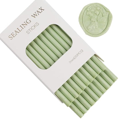 Green Wax Seal Sticks, ONWINPOR 20pcs Glue Gun Waxs Sealing Sticks by ONWINPOR