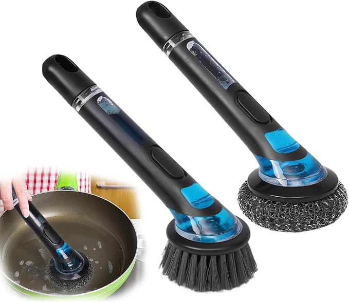 Kitchenware Cleaning Brush, Soap Cleaning Brush, Long Handle, No Dirty Hands by Haiaoxonr