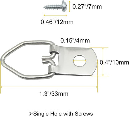 100 Pack Small D-Ring Steel Picture Hangers - Image 4